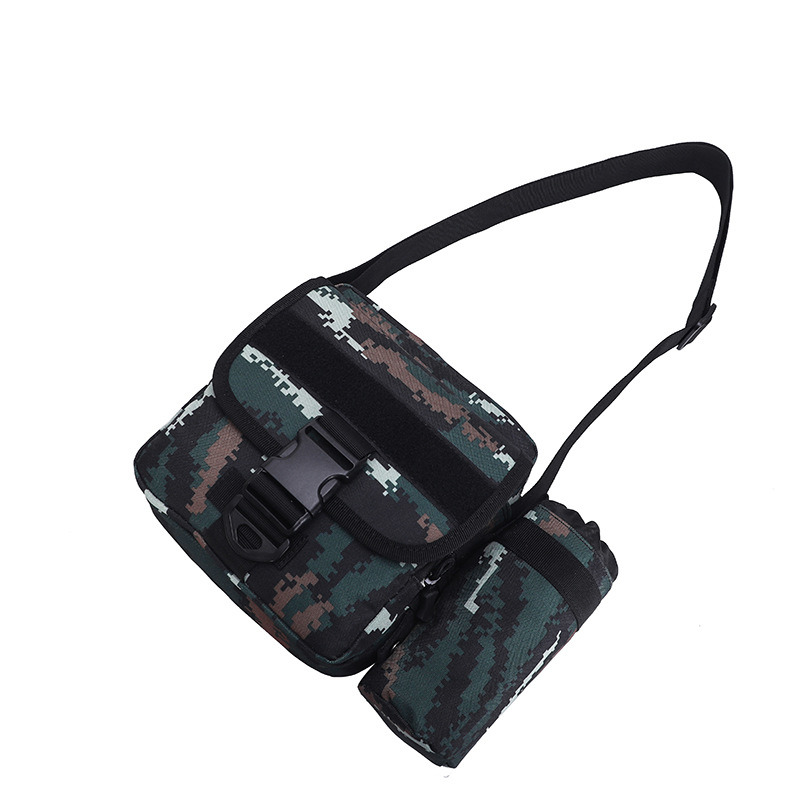 Bolso bandolera con USB desmontable Bolso de hombro de gran capacidad con diseño de camuflaje para hombre 