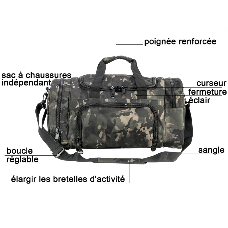 Bolsos Camuflaje Negro LQ08032A